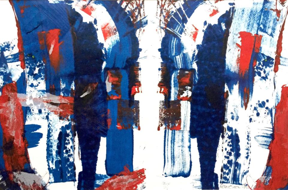 Red & Blue Diptych