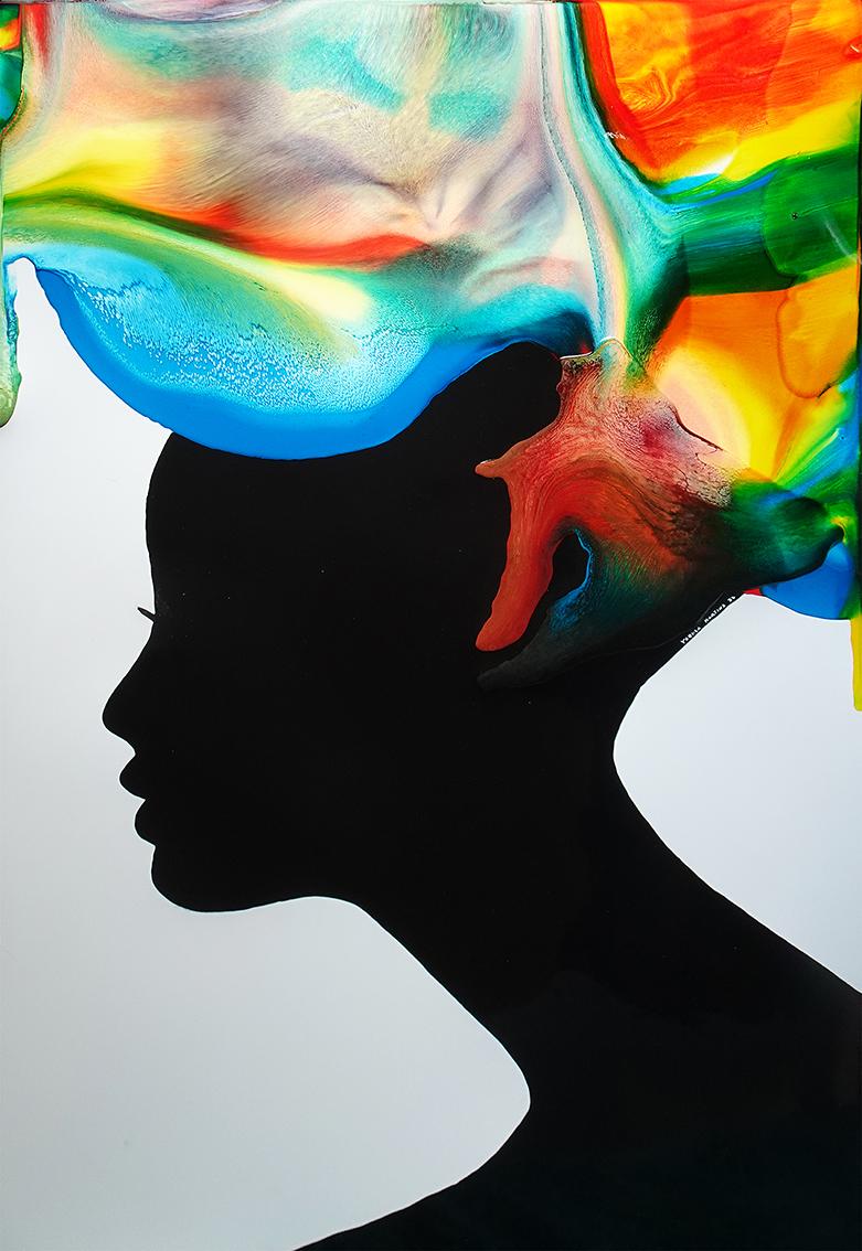 Girl with curly hair