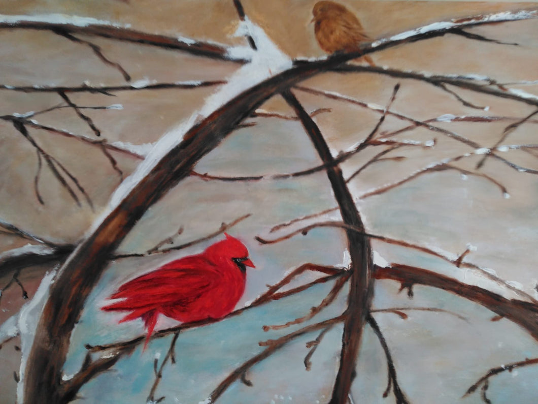 Pintura, “Pájaro rojo
